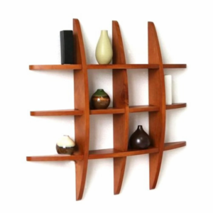 Brown Square Wall Handicraft Shelf, For Home
