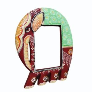 Wooden elephant shape photo frame Size 4 *6 Inch